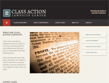 Tablet Screenshot of classactionlawsuitcenter.com